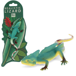 Realistic double crown lizard toy