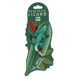 Realistic double crown lizard toy