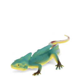 Realistic double crown lizard toy