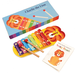 Children's xylophone with song book - Charlie the Lion