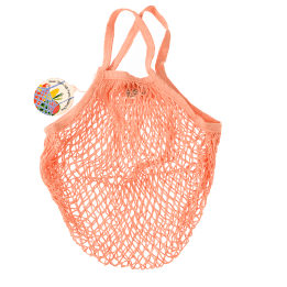 Organic cotton net shopping bag - Coral