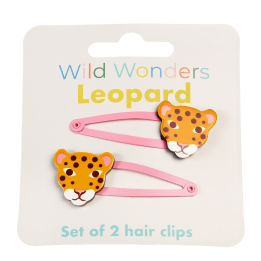 Hair clips (set of 2) - Wild Wonders leopard