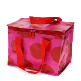 Red On Pink Spotlight Lunch Bag