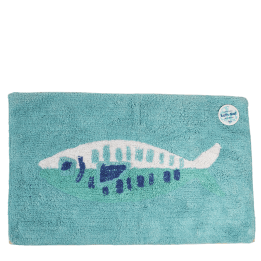 Tufted cotton bath mat - Fish