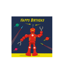 Birthday card - Sci-fi robot