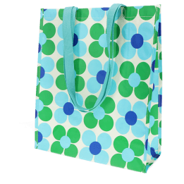 Shopping bag - Daisy blue and green