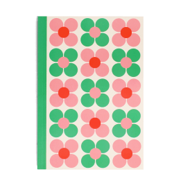 A5 notebook - Pink and green Daisy