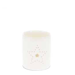 Glossy ceramic tealight holder - Star