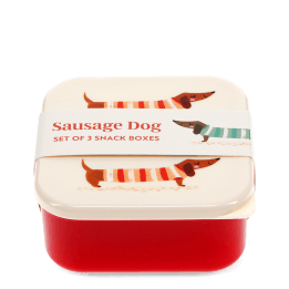 Snack boxes (set of 3) - Sausage Dog (pattern)