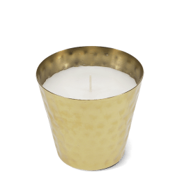  Scented candle - Gold tone hammered metal