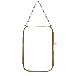 Rounded hanging brass frame 13x20cm