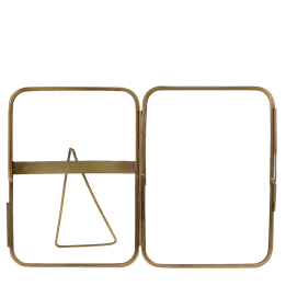 Rounded standing brass frame 13x18cm