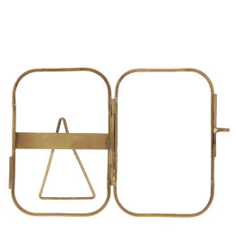 Rounded standing brass frame 10x15cm