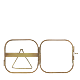 Rounded standing brass frame 10x10cm