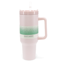 Travel tumbler with handle (1.2Ltr) - Light pink