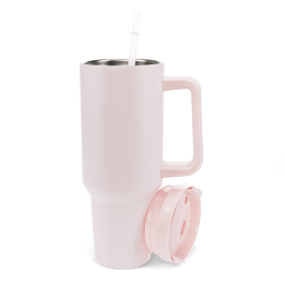 Travel tumbler with handle (1.2Ltr) - Light pink