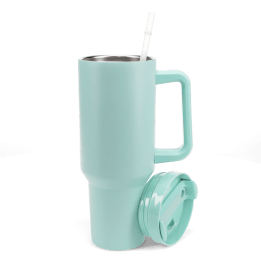 Travel tumbler with handle (1.2Ltr) - Eggshell blue