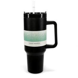 Travel tumbler with handle (1.2Ltr) - Black