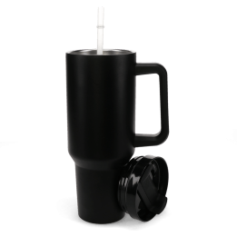 Travel tumbler with handle (1.2Ltr) - Black