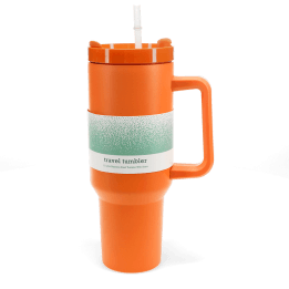 Travel tumbler with handle (1.2Ltr) - Orange