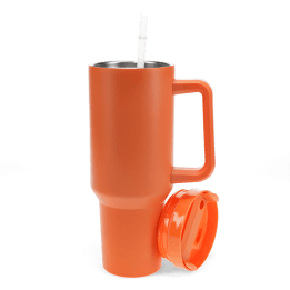 Travel tumbler with handle (1.2Ltr) - Orange