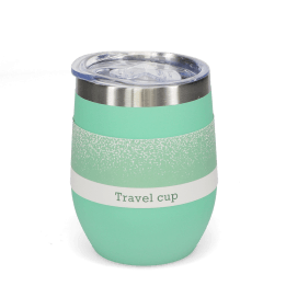 Rubber coated travel cup 350ml - Mint green