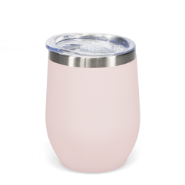 Rubber coated travel cup 350ml - Pink