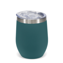 Rubber coated travel cup 350ml - Petrol blue