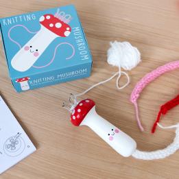 French knitting kit with instruction - Mushroom