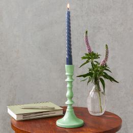 Enamel candlestick (19cm) - Green