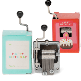 Hand-crank music box - Happy Birthday