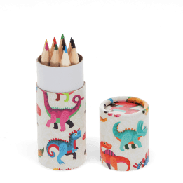 Tube of colouring pencils - Baby Dinos