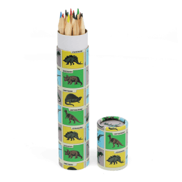 Long tube of colouring pencils - Prehistoric Land