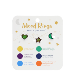 Mood rings (set of 3) - Heart, star & moon