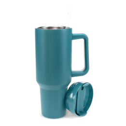 Travel tumbler with handle (1.2Ltr) - Petrol blue