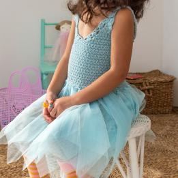 Crochet dress - Aqua blue