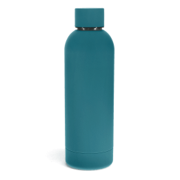 Rubber Coated Steel Bottle 500ml - Petrol Blue