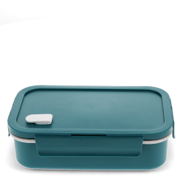 Double wall lunch box with divider - Blue