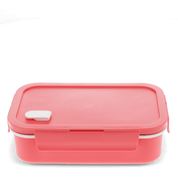 Double wall lunch box with divider - Rose pink