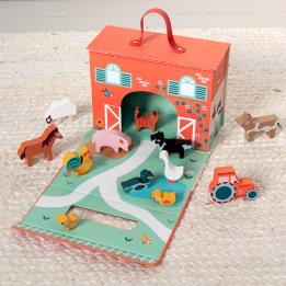 Wooden farm playset