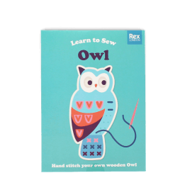 Learn to sew wooden hand-stitch set - Owl