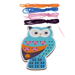 Learn to sew wooden hand-stitch set - Owl