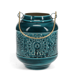 Enamel tealight lantern - Blue