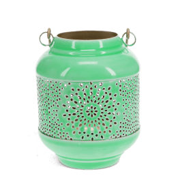 Enamel tealight lantern - Green