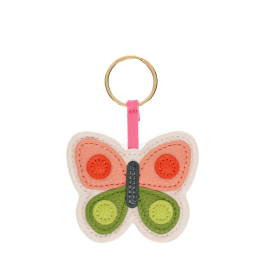 Faux leather keyring - Butterfly