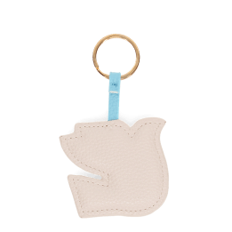 Faux leather keyring - Bird