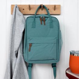 compact backpack blue