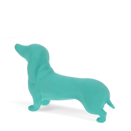 Giant sausage dog eraser turquoise