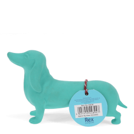 Giant sausage dog eraser turquoise