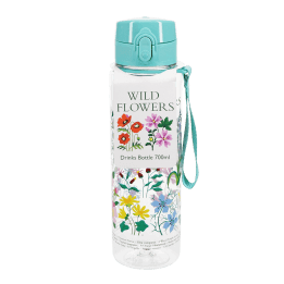 Drinks bottle with push button lid 700ml - Wild Flowers